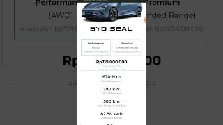 BYD Seal Performance AWD mobillistrik mobillistrikindonesia mobillistriktermurah [upl. by Ahsonek]