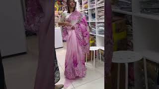 Hand painted muslin networkerbaire originalfilmsong saree [upl. by Ssirk567]