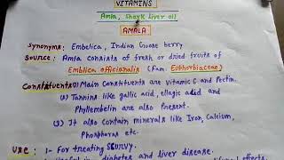 Pharmacognosy vitamins amla  synonyms brand name constituents use [upl. by Adnohsor]