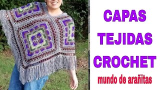 Estilos de CAPAS tejidas a crochet y al final un plus [upl. by Nwahsad]