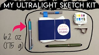 ULTRALIGHT Compact Watercolor Travel Sketch Kit ✶ Great for hikers [upl. by Serica417]