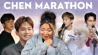 CHEN MARATHON  Beautiful Goodbye Hello May we be Onestar ft Chen  amp Watch Out  REACTION [upl. by Tedra134]