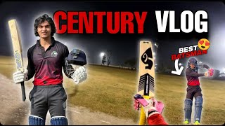 THE CENTURY VLOG😍  110 52 In HIGH SCORING T20 Match🔥 Day Night Cricket Match [upl. by Pentheas]