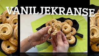 Vaniljekranse  Vanilla butter cookies  Danish cookies [upl. by Eiduj]