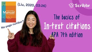 APA 7th Edition The Basics of APA Intext Citations  Scribbr 🎓 [upl. by Yelyah]