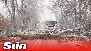 Storm Barra Extreme weather causes chaos in the UK and Ireland [upl. by Garvin]