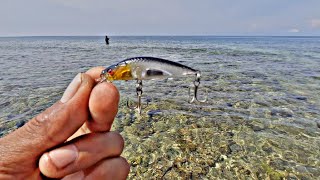 Mancing Casting Karang Dangkal Hasil Sangat Memuaskan  Spot Ada Buaya Nya😱 [upl. by Lyreb]