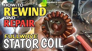 Paano Magrewind ng Stator Coil ng Honda Supremo 150  Stator Coil Rewinding and Repair [upl. by Yup]