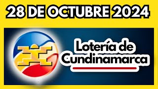 LOTERIA DE CUNDINAMARCA último sorteo del lunes 28 de octubre de 2024 💫✅💰 [upl. by Arta]