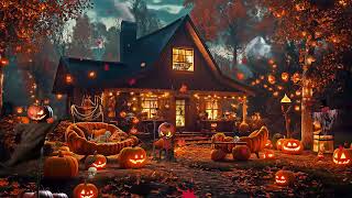 Ambience Halloween Spooky Sounds 🎃 Fire Sounds Crickets Autumn leaves Nature Sounds for Relax [upl. by Ayrad560]