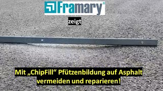 wwwChipFillde  Schlaglöcher  Pfützendellen im Asphalt frostfest und dauerhaft reparieren [upl. by Ariak398]