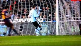 Valencia vs Barcelona 01 Highlights And Goals 02032011 HD [upl. by Niuqauj]