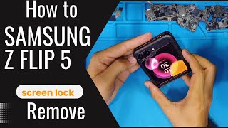 Samsung z flip 5 hard reset screen lock remove [upl. by Ardnassac]