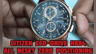 Citizen EcoDrive H804 All Reset Zero Positioning Tutorial  SolimBD  Radio Controlled Watch [upl. by Sofie]