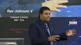 Rev Johnson Varghese Thanks Giving Sunday Bethel AG Church Bangalore Dec 31st [upl. by Rodina372]