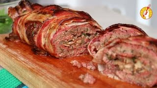 Cómo Hacer Pan de Carne  Albondigón Relleno Casero  Receta Fácil de Meatloaf  Tenedor Libre [upl. by Salangia]