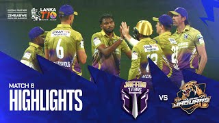 Lanka T10 Super League 2024 I Match 6 Highlights I Jaffna Titans vs Colombo Jaguars [upl. by Boardman247]