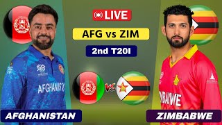 Afghanistan vs Zimbabwe Live  2nd T20  AFG vs ZIM Live  Scores and Commentary [upl. by Nyltiak]