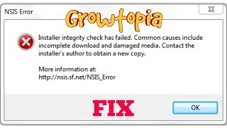 Growtopia  How to fix NSIS error WORK [upl. by Adnamaa378]