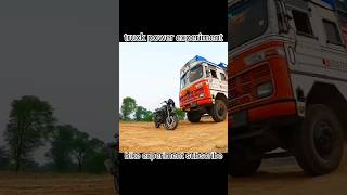 Bike experiment😳 truck power new song viral short subscribe [upl. by Opportuna693]