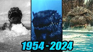 Evolution of GODZILLA swimming  19542024 [upl. by Leese]