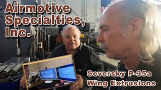 Seversky P35a Wing Extrusions  Airmotive Specialties Tour [upl. by Letta]