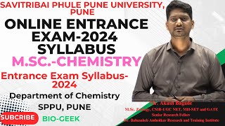 Detailed syllabus for Entrance Examination of MSc Chemistry Department of Chemistry SPPU 202425 [upl. by Hsiekal]