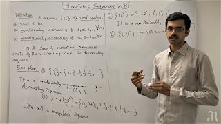 Lecture 20  Monotonic sequences  Definition Examples  Convergence of Monotonic sequence  Tamil [upl. by Silrak]