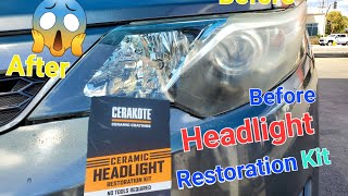 Testing Ceramic HeadLight Restoration Kit On A Toyota Camry Se Xenon Headlights [upl. by Leunad]