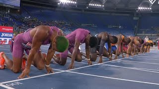 Mens 100m 2024 Rome Diamond League highlights [upl. by Mcnelly979]