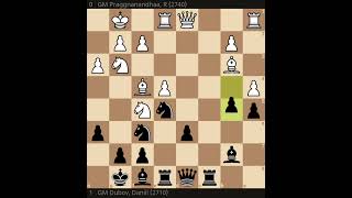 2023 Samarkand Praggnanandhaa Dubov C55 Italian Game Two Knights Defense Modern Bishops Opening [upl. by Cornelle]