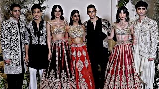 The Archies  Suhana Khan Khushi Aditi Agastya Mihir Vedang Yuvraj at Manish Malhotra Diwali [upl. by Atin]