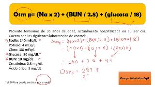 Cálculo de osmolaridad plasmática [upl. by Carmena]