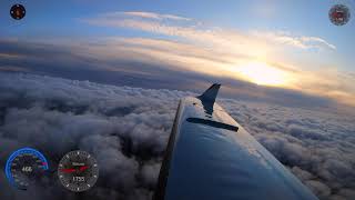 CLOUD SURFING amp SUNRISE  TBM 930  Stuttgart  Mannheim [upl. by Ecitnirp]