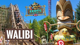 🎢Visite de Walibi RhôneAlpes amp découverte de la NOUVELLE zone EXOTIC ISLAND  Tr2 [upl. by Ezmeralda]