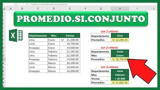 Como USAR la Función PROMEDIOSICONJUNTO en Microsoft Excel Sintaxis  Ejemplos [upl. by Philoo]