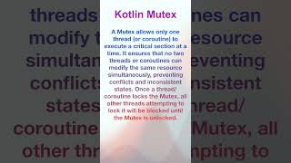 Kotlin Mutex kotlin kotlinmultiplatform android androiddevelopment coding [upl. by Eelyak382]