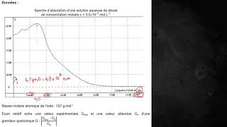 Première générale exercice spectrophotométrie part 4 [upl. by Minta]