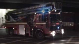 Hydraulic Platform LFB Soho station  Ambulance LAS [upl. by Hcirteid]