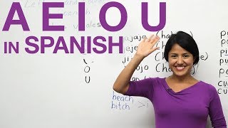 Learn how to say the vowels in Spanish  A E I O U [upl. by Lilaj]