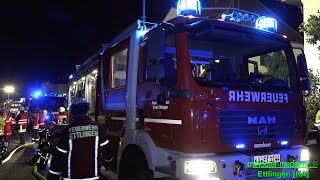 DACHSTUHLBRAND  Löscherfolg durch massiven Löschangriff der Feuerwehr  E [upl. by Giovanna]