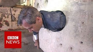 BBC man stuck trying Hatton Gardens vault hole  BBC News [upl. by Euqinomahs220]