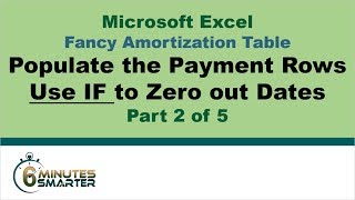 Amortization Table in Excel Part 2 of 5  Populate the Payment Rows [upl. by Eldreeda]