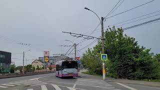 Cluj Napoca str Aurel Vlaicu Dispecerat IRA Trolleybus nr 337 route 6 [upl. by Evette605]