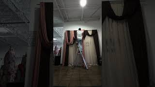 How To Drape Interlock ITY backdrop maternityshoot weddingbackdrop specialoccasions [upl. by Merill]