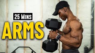 25 Minute Dumbbell Workout For Biceps Triceps amp Forearms Build amp Burn 14 [upl. by Leora527]