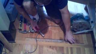 How to Remove and Replace Damaged Wood Flooring Planks In Phoenix Mesa Arizona [upl. by Saturday211]