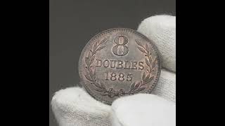 1885 H 8 Doubles Guernsey Coin Restrike guernsey [upl. by Danice422]