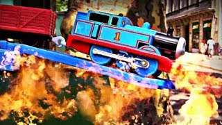 Thomas and Friends  Accidents will happen with EXPLOSION  La Rambla Barcelona [upl. by Anayet]