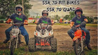 SSR 70cc Pit Bikes and Kayo FOX 70cc 4 wheeler [upl. by Ahsiema]